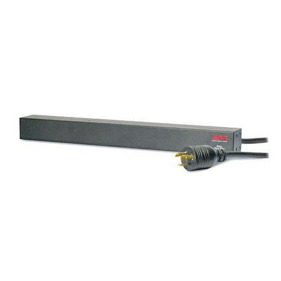 apc rack mount pdu, basic 208v/20a, (12) outlets, 1u horizontal rackmount (ap9566)