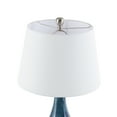 thumbnail image 6 of DecMode 32" Textured Abstract Teal Table Lamp with Cream Linen Shade (2 Count), 6 of 10