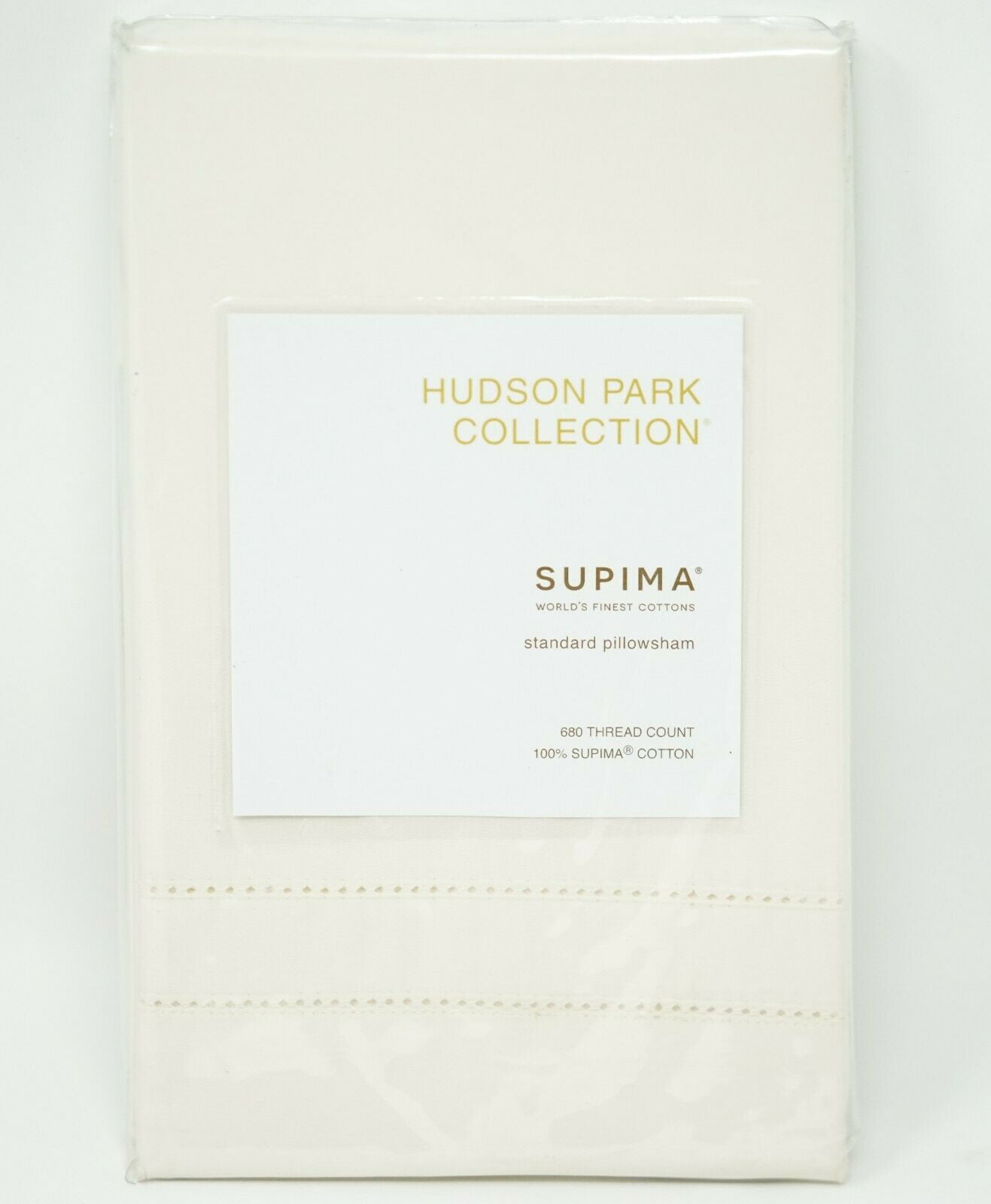 Hudson Park 600 Thread Count Supima Cotton Standard Euro Sham Ivory NWT $100 
