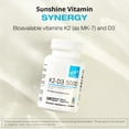 thumbnail image 2 of Suplemento XYMOGEN K2-D3 5000 de vitamina D3 5000 UI con K2 MK-7, 2 of 8