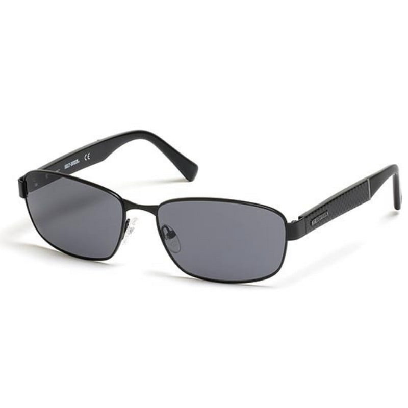 Harley Davidson MATTE BLACK Soft Rectangle Metal Sunglasses