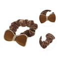 thumbnail image 3 of Unique Bargains 1 Pc Bow Rhinestone Scrunchies for Home Coffee Color, 3 of 5