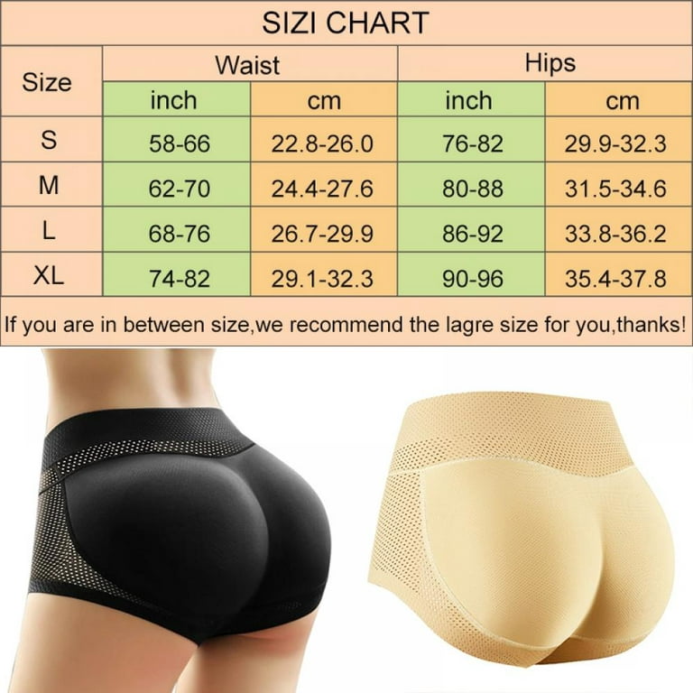 SHCKE Women's Padded Panties Butt Lifting Seamless Slimmer Hip Enhancer  Panty Hip Pads Shapewear