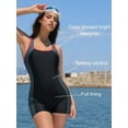 thumbnail image 4 of Charmo Women's One Piece Swimsuits Boyleg Sports Swimwear Athletic Swimming Wear, 4 of 10