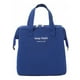 thumbnail image 1 of Bolsa térmica para almuerzo, color sólido, tela Oxford, impermeable, con cremallera metálica, portátil, para desplazamientos, azul real, 1 of 13