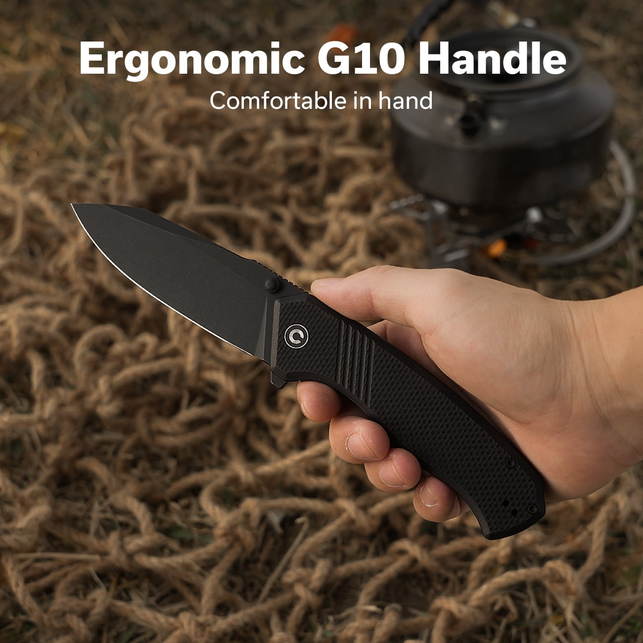 CIVIVI Placoid Pocket Folding Knife with 3.67" 14C28N Blade G-10 Handle For Men Women Gift C23079-1