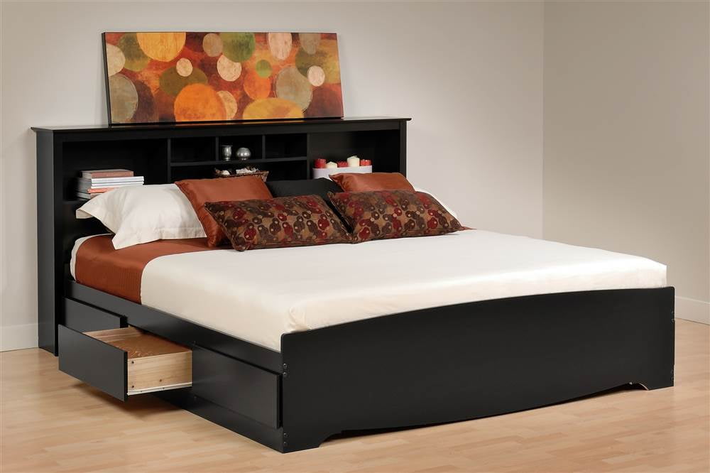 full platform bed with storage