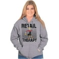 thumbnail image 3 of Popeye Olive Oil Retail Therapy Cute Zip Hoodie Sweatshirt Women Brisco Brands S, 3 of 6