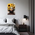 thumbnail image 4 of ZHONGYUTONG African American Wall Art Black Girl Canvas Yellow Sunflower and Black Woman Painting Picture for Bedroom Decor Framed (12.00" x 18.00"), 4 of 5