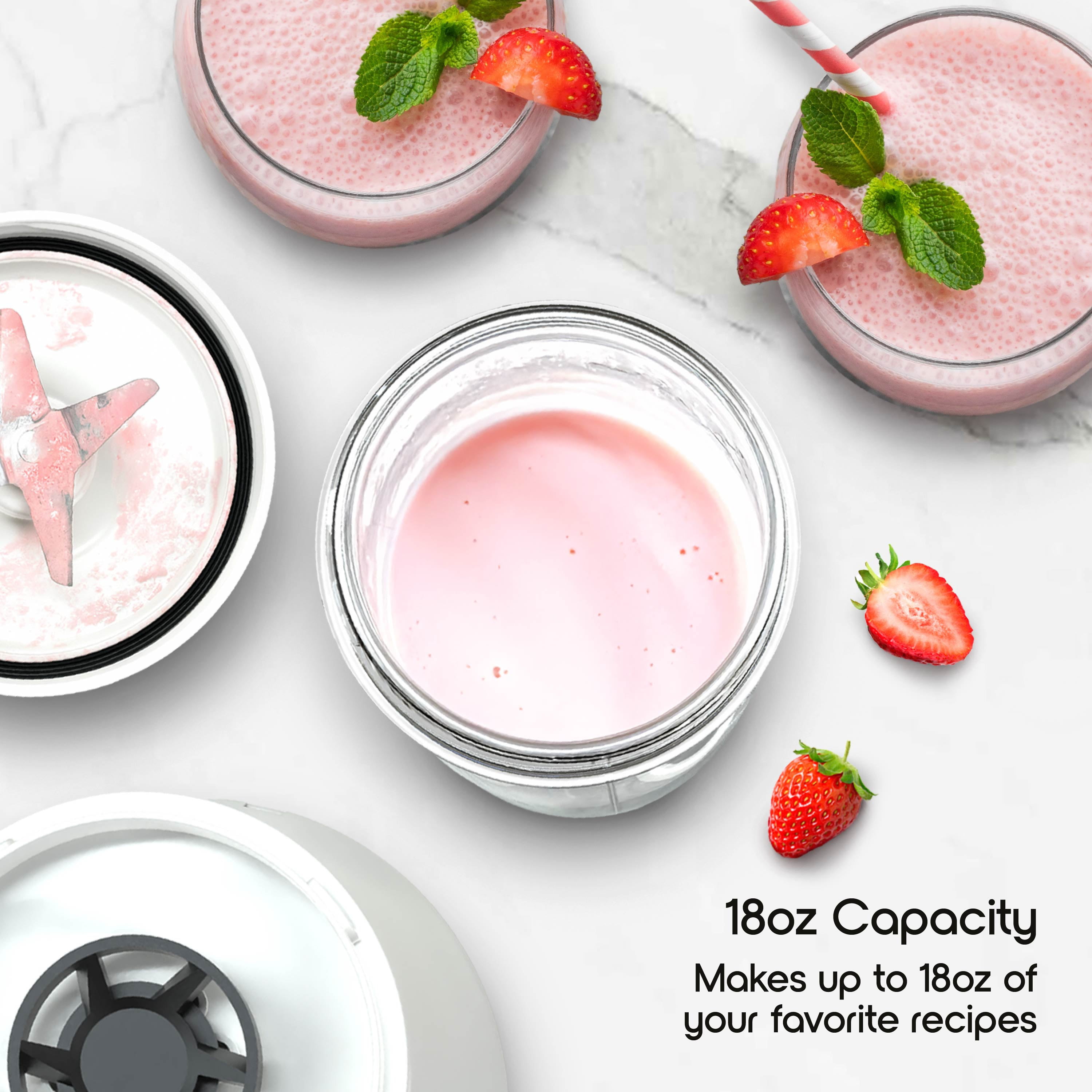 Savour by Tzumi 300W Mini Smoothie Blender – 18oz. Countertop Mini Blender for Smoothies, Sauces, Cocktails and More