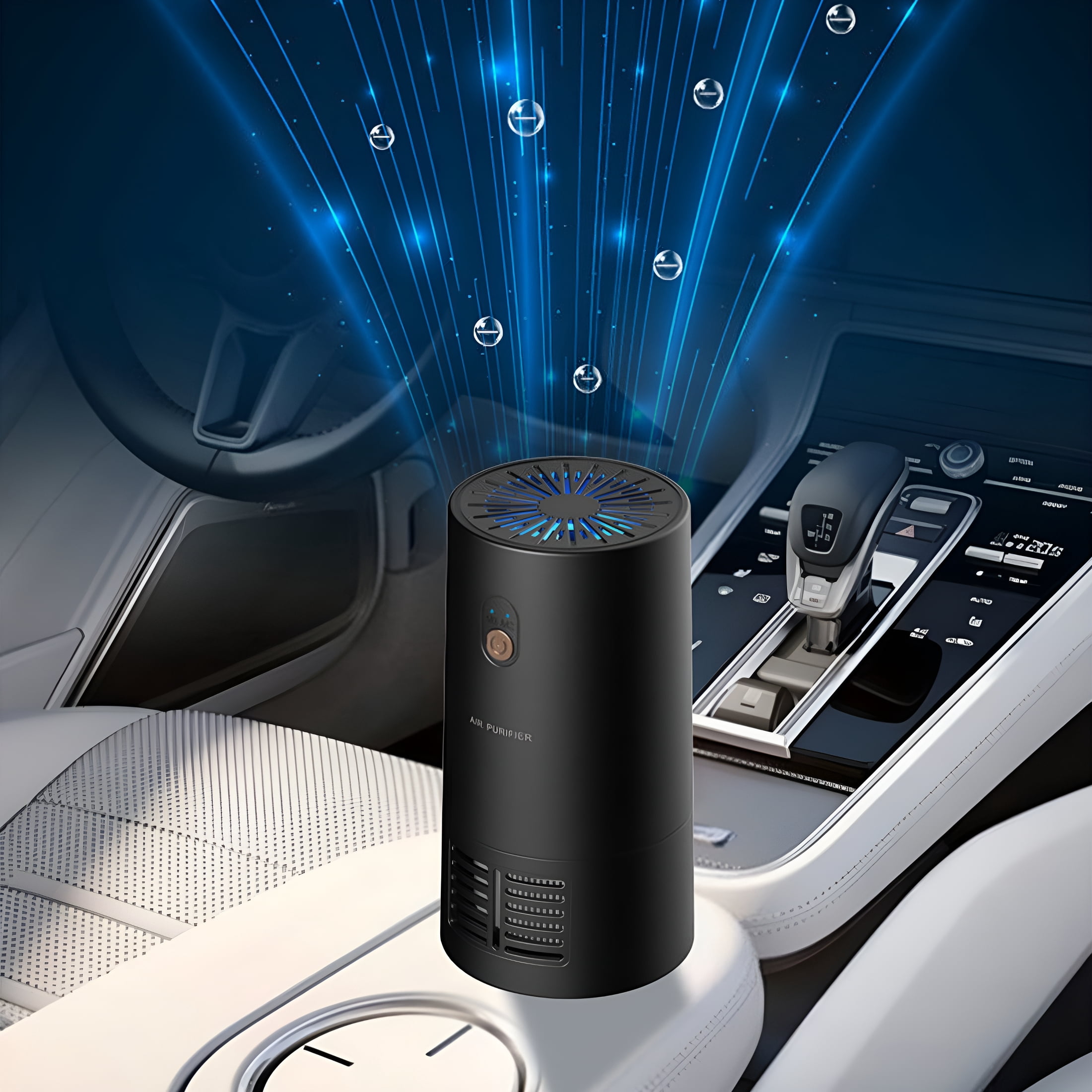 HIBIBUD Air Purifier for Home and Car Portable Usb Powered Mini Air Cleaner with Hepa Filter for Smoke Dust Pollen Pet Dander Odor Elimination Black