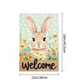 thumbnail image 4 of Welcome Bunny Garden Flag With Flowers And Polka Dot Background For Home Outdoor Garden Yard Decor 12x18 Inch, 4 of 5