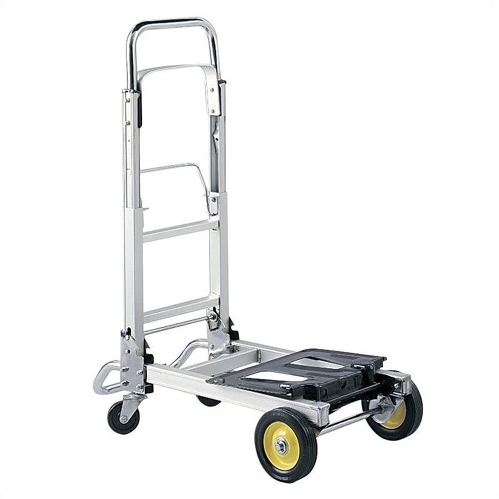 Safco, HideAway Convertible Hand Truck, 1 Each, Silver