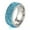 Blue, variant on Pink/Blue/Purple AAA CZ Silver Band 8mm Men Women's Stainless Steel Ring Sz 6-12