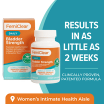 FemiClear Daily Bladder Strength Supplement, Includes UROX, Cranberry & Hyaluronic Acid, Reduce Urgency, Frequency & Leaks in 2 Weeks, 28 Count
