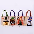 thumbnail image 2 of maskred Halloween Candy Bags Household Wrapping Container Adorable Pattern Linen Fabric DIY Dessert Gift Pouch Party Supplies Pumpkin pattern 1Set, 2 of 6