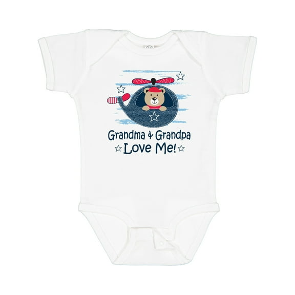 Inktastic Grandma and Grandpa Love Me Boys Boys or Girls Baby Bodysuit