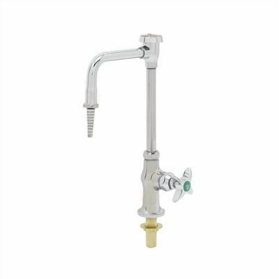 T&S Brass - Lab Faucet, Single Temp. Control, Swivel/Rigid Vacuum Breaker Nozzle, Serrated Tip