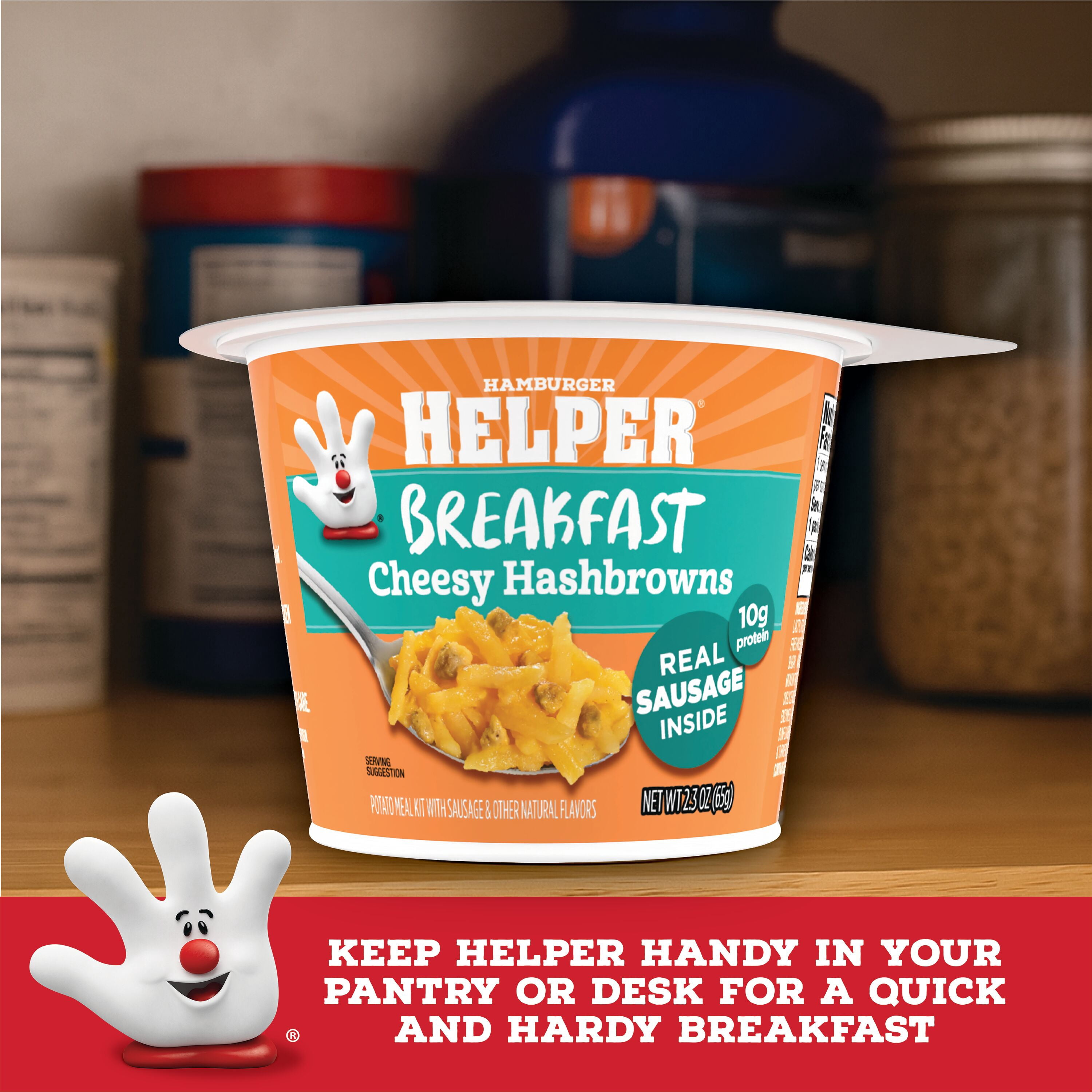 (6 pack) Helper Breakfast Cheesy Hashbrowns, 2.3 Oz Microwave Cup