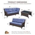 thumbnail image 4 of Bellefurn Outdoor Wicker Patio Furniture Set,Outdoor Wicker Sectional Sofa Set L-Shaped Sectional Sofa with Coffee Table,All Weather Rattan Conversation Set for Backyard Porch Garden, 4 of 10