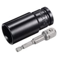thumbnail image 1 of Unique Bargains Socket Accessory Set, 27mm Deep Socket 1/4' Hex Shank Impact Adapter with 1/2' Drive, 1 of 5