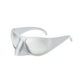 thumbnail image 3 of Gafas de sol para mujer, portátiles, estilo vintage, ligeras y modernas. Blanco, 3 of 9