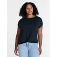 thumbnail image 2 of Time and Tru Women's Twist Front Top, Sizes XS-XXXL, 2 of 6