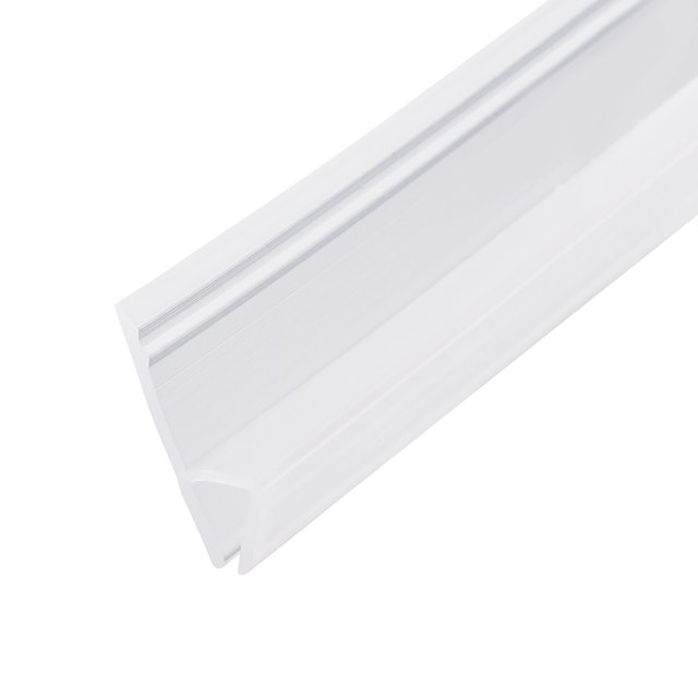 Uxcell H-Type Barrera de Puerta de Vidrio Sin Marco, Tira de Sello Lateral Inferior Plástica Clara 1pcs 0.79''x0.24''x78.74