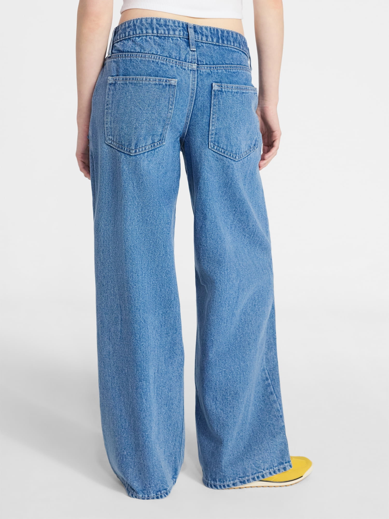 No Boundaries Low Rise Baggy Wide Leg Jeans, Women's 00-20