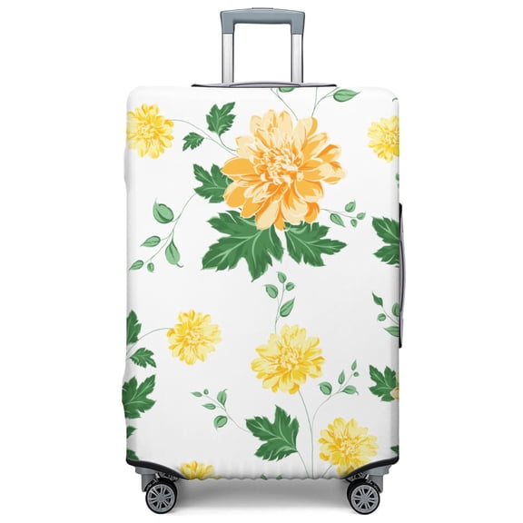 Stretch Luggage Cover XL(29-32in)– Elastic Travel Suitcase Protector with Handle Openings & Bottom Closure, Washable Polyester Spandex Suitcases Cover, Floral Flowers Print