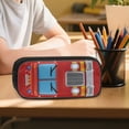 thumbnail image 6 of Kuiaobaty Cartoon Fire Truck Print Backpack and Lunch Bag Set for Boys Multi Pockets Backpack and Pencil Case with Zipper Insulated Lunch Box with Pencil Pouch for Travel Camping, 6 of 7