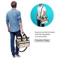 thumbnail image 4 of FORMRS Insulated Cooler Bag 24 Cans Capacity Soft Leakproof Lunch Box with Side Pockets, Watercolor Seashells, 4 of 7