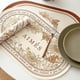 thumbnail image 1 of lote De 2 Juegos De Mesa Simples De La Srie Ovale Marron De Fleurs De Style Maison Rtro Orange Rsistant L'usure Et L'eau, 1 of 5