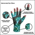 thumbnail image 3 of Glacier Outdoor Islamorada Sun Glove Unisex UV Protection Fingerless Summer Gloves, Green Camo S, 3 of 15