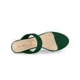 thumbnail image 4 of BLISSFUL STEP Sandales Mules à Talons Blocs à Double Bride Transparente pour Femmes Vert 6, 4 of 6