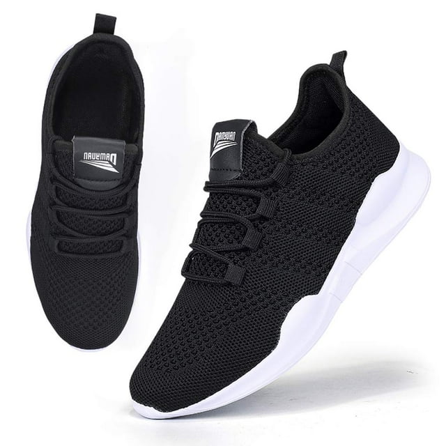 Zapatillas Damyuan Athletic Walking para mujer, para correr, color negro, talla 8.5
