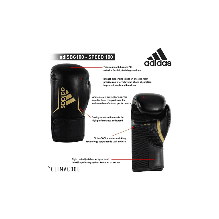 Adidas Speed 100 Boxing, Kickboxing Gloves,MMA, for Women & Men, for Kick  Boxing, Training, 12oz , Solar Lime Silver