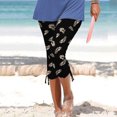 thumbnail image 1 of Snoarin Capris d'Été Grande Taille pour Femmes Pantalons Décontractés à Cordon Imprimé pour Femmes en Solde, 1 of 5