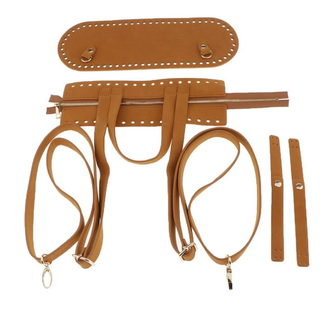Conjunto de Piezas de de material cuero PU, de Tejer DIY, Accesorios para s de - marrón Salvador Bolso de la PU que hace piezas