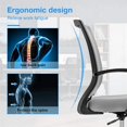 thumbnail image 2 of BestOffice Ergonomic Office Chair, Rolling Swivel, Lumbar Support for Men, Women(Grey), 2 of 7