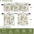 thumbnail image 4 of Yellow Flower Curtain for Kitchen Bathroom Beautiful White Floral Rod Pocket Window Tier Curtains Valance Set 3 Pcs Plant Printed Curtains 54 x 18 inches + 27 x 36 inches *2, 4 of 6