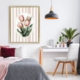 thumbnail image 3 of Stupell Industries French Country Vintage Tulips on Stripes Gold Floating Frame Canvas Art, 25 x 31, by Ink Drop Loft, 3 of 8