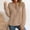 Khaki plus size long sleeve pullover tops a1, variant on Women Plus Size Fall Winter Long Sleeve Zipper Pullover Tops Warm Casual Crewneck Solid Basic Sweatshirts Blouses Cute Trendy Loose Fit Comfy Shirts, Beige S