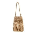 thumbnail image 2 of Woven Front Door Basket Water Hyacinth Hanging Wall Flower Basket Wall Decor Boho Decoration for Home Garden Natural Brown (10In), 2 of 7