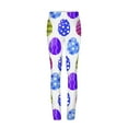 thumbnail image 4 of PEONAVET Purple Easter Womens Leggings Casual Yoga Pants with Tummy and Control Seamless High Waist Workout Butt Lifting Leggings Pants - Summer's Top Trends, 4 of 4