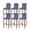 Blue, variant on Gray Lines Bar Stool Covers Set of 6, Vintage Wave Stripes Texture Simple Stretch Washable Bar Chair Covers with Backs, Removable Pub Counter Height Chair Cover for Kitchen Dining Room Cafe