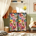thumbnail image 6 of 4 Drawer Vertical Storage Dresser Abstract flower blooming floral Grunge textured with Wood Top Fabric Pull Drawers, 6 of 8