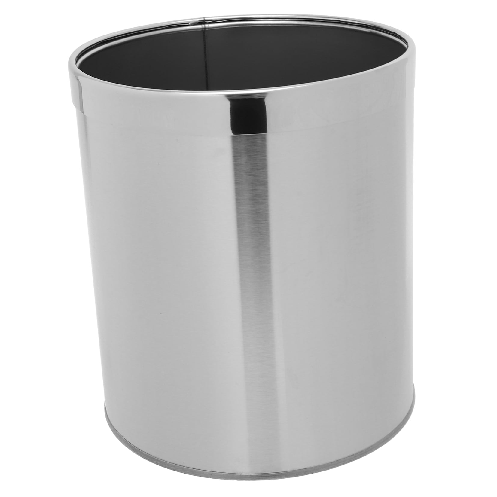 HOOWIFFY Stainless Steel Small Waste Basket, Compact Stylish Trash Can for Bathroom, Kitchen, Car, Office Use