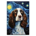 thumbnail image 3 of English Springer Spaniel Dog Canvas Wall Art - Starry Night Van Gogh Dog Canvas Print Dog Sayings Painting Home Office Wall Decor Framed Dog Lover Gift, 3 of 6