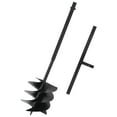 thumbnail image 5 of vidaXL Garden Auger Planting Auger Drill Bit with Double Spirals Steel Black, 5 of 32